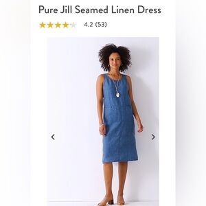 J. Jill Seamed Linen Dress Sz XLP